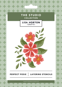 Lisa Horton Crafts Perfect Posie 5” x 7” Layering Stencils | The Studio