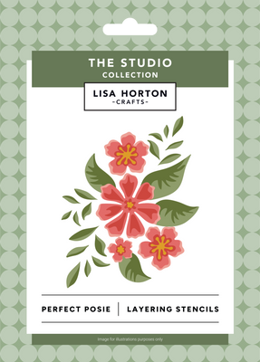 Lisa Horton Crafts Perfect Posie 5” x 7” Layering Stencils | The Studio