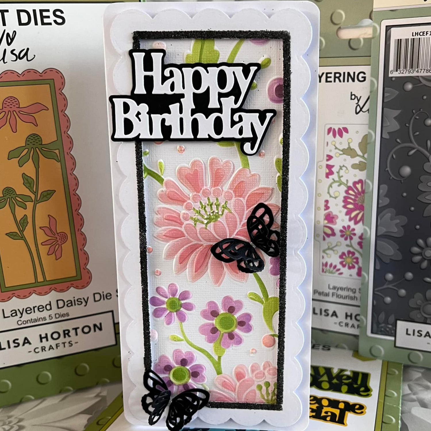 Lisa Horton Crafts Petal Flourish Background DL Layering Stencils