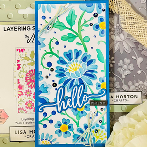 Lisa Horton Crafts Petal Flourish Background DL Layering Stencils