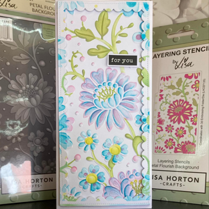 Lisa Horton Crafts Petal Flourish Background DL Layering Stencils