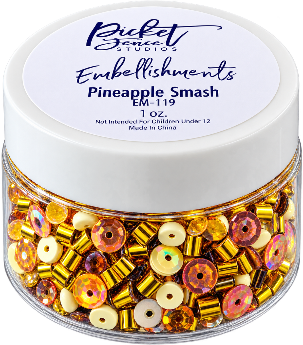 Picket Fence Studios 1 oz Embellishment Jar - Pineapple Smash