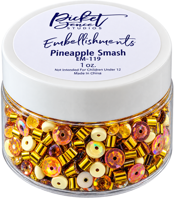 Picket Fence Studios 1 oz Embellishment Jar - Pineapple Smash