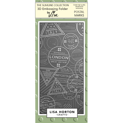 Lisa Horton Crafts Postal Marks DL 3D Embossing Folder