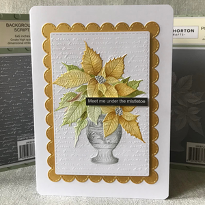 Lisa Horton Crafts Potted Poinsettia 5" x 7" Layering Stencils with Die
