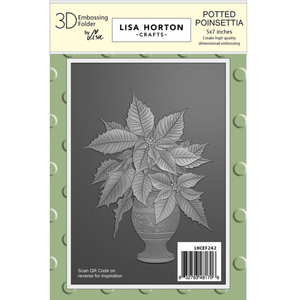 Lisa Horton Crafts Potted Poinsettia 5" x 7" 3D Embossing Folder