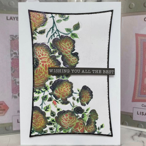 Lisa Horton Crafts Rambling Woodgrain Rose 5" x 7" Layering Stencils