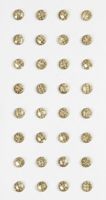 Self-Adhesive Rhinestones – 8mm, Gold (32pc)