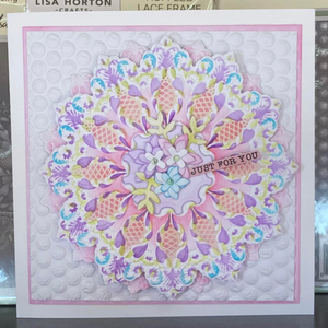 Lisa Horton Crafts Ruffled Lace Frame 6" x 6" Layering Stencils