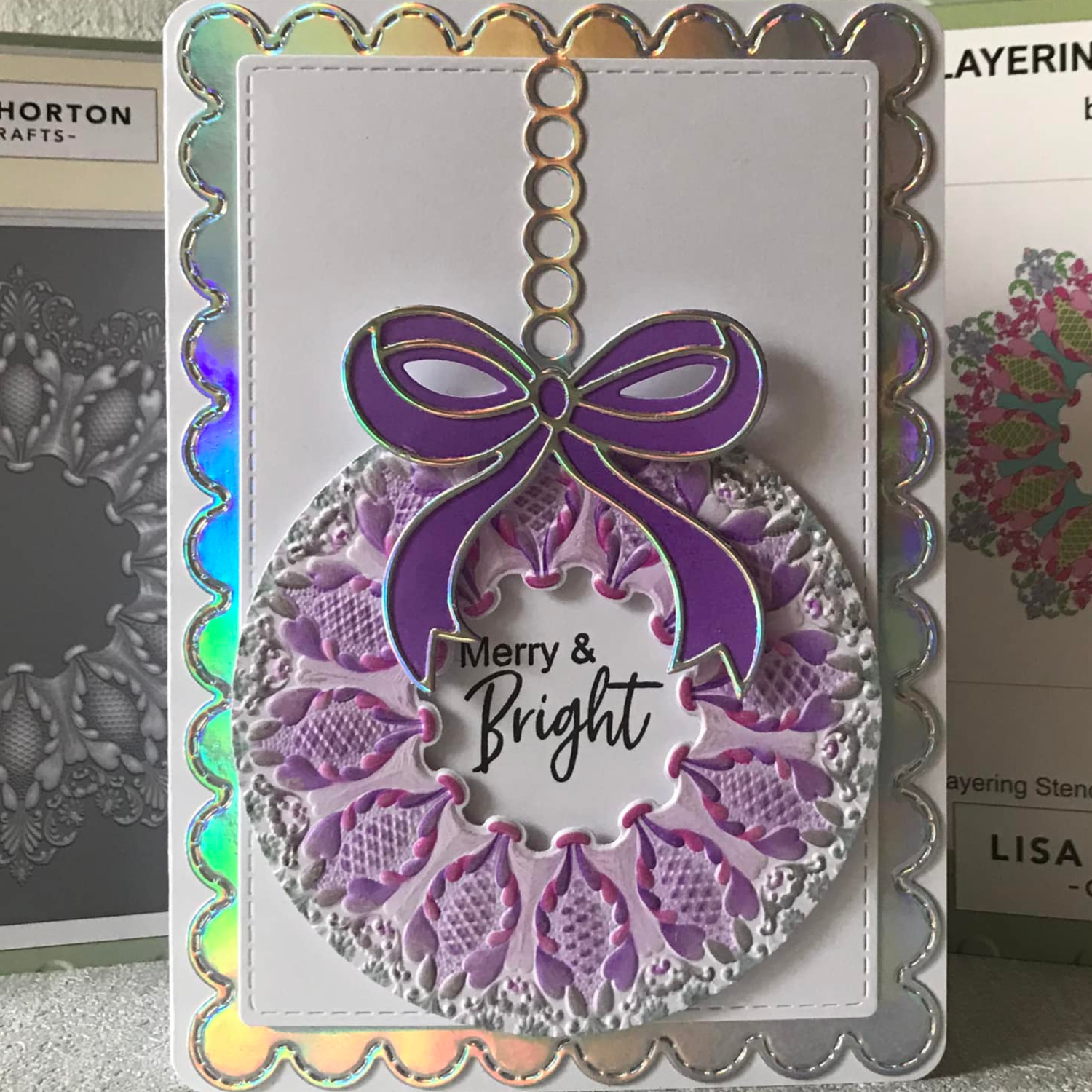 Lisa Horton Crafts Ruffled Lace Frame 6" x 6" Layering Stencils