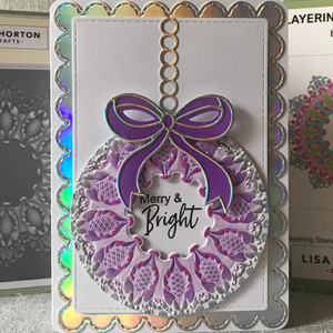 Lisa Horton Crafts Ruffled Lace Frame 6" x 6" Layering Stencils