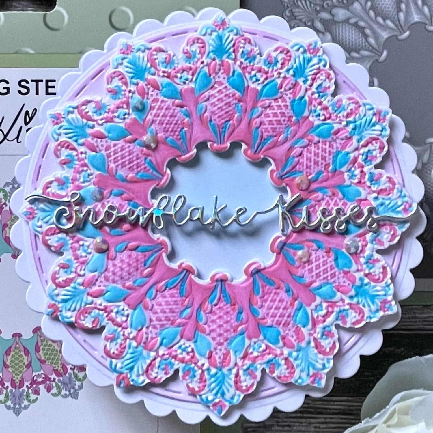 Lisa Horton Crafts Ruffled Lace Frame 6" x 6" Layering Stencils