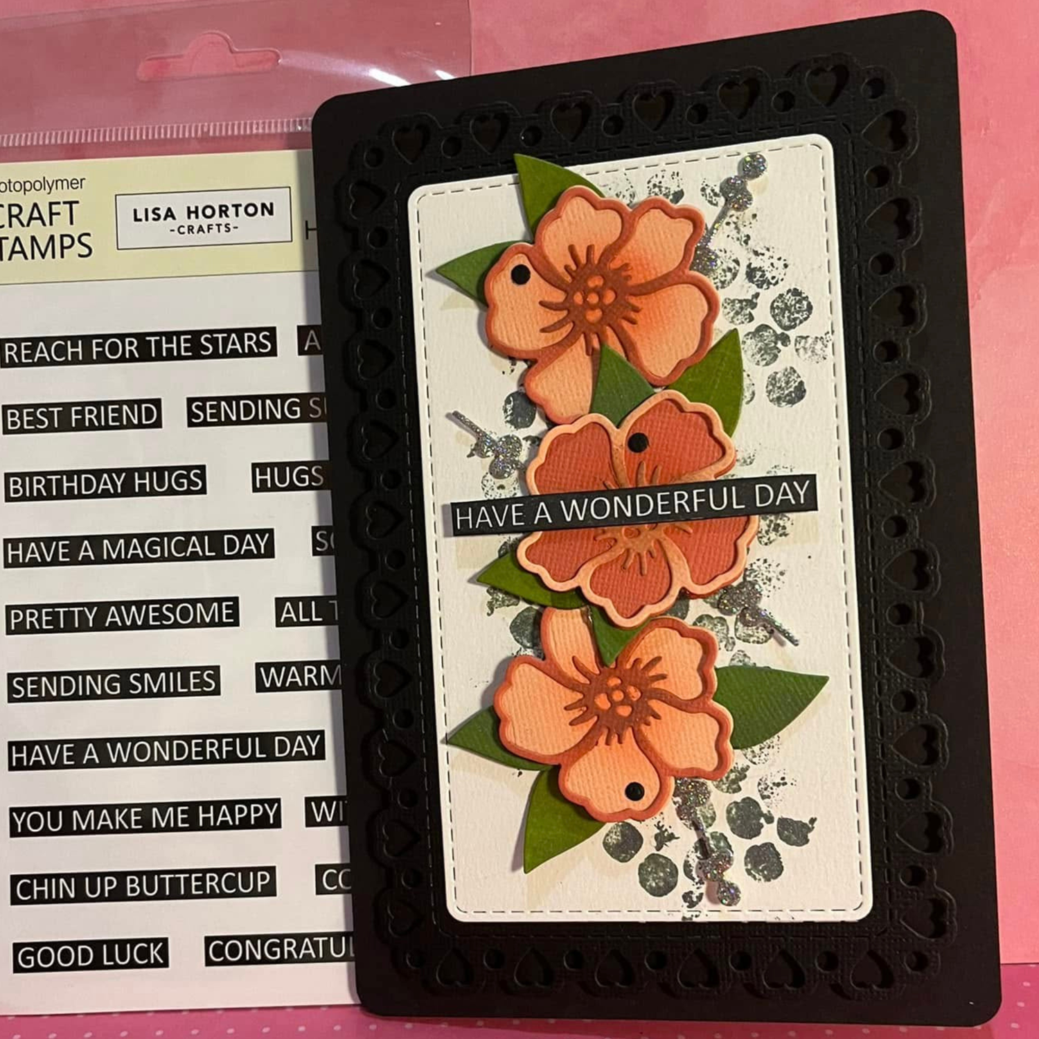 Lisa Horton Crafts Sentiment Strips - Happy Vibes