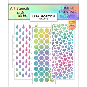 Lisa Horton Crafts Set of 3 Slimline Essentials Stencils