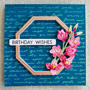 Spellbinders Script Text BetterPress Plate from the Wildflowers Collection by Lisa Horton