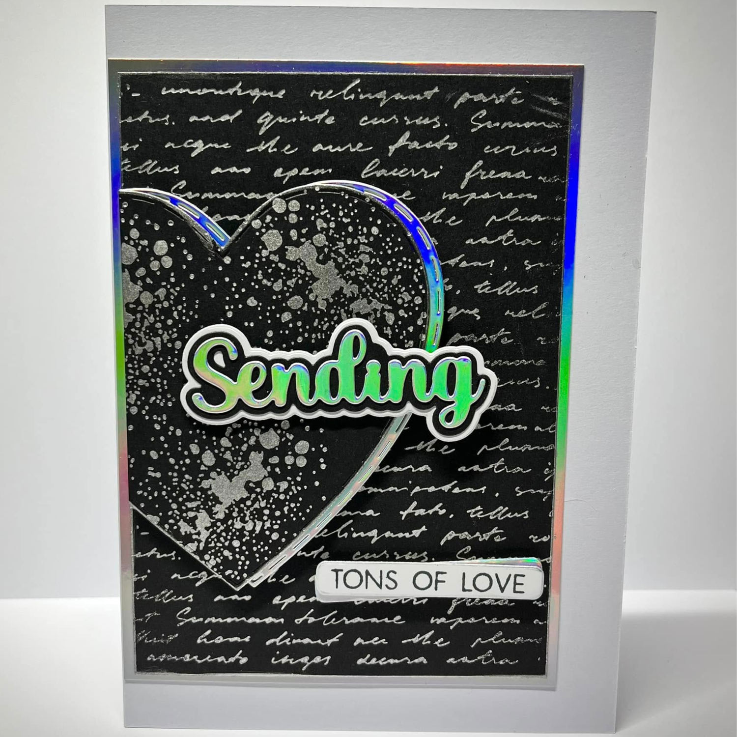 Spellbinders Script Text BetterPress Plate from the Wildflowers Collection by Lisa Horton