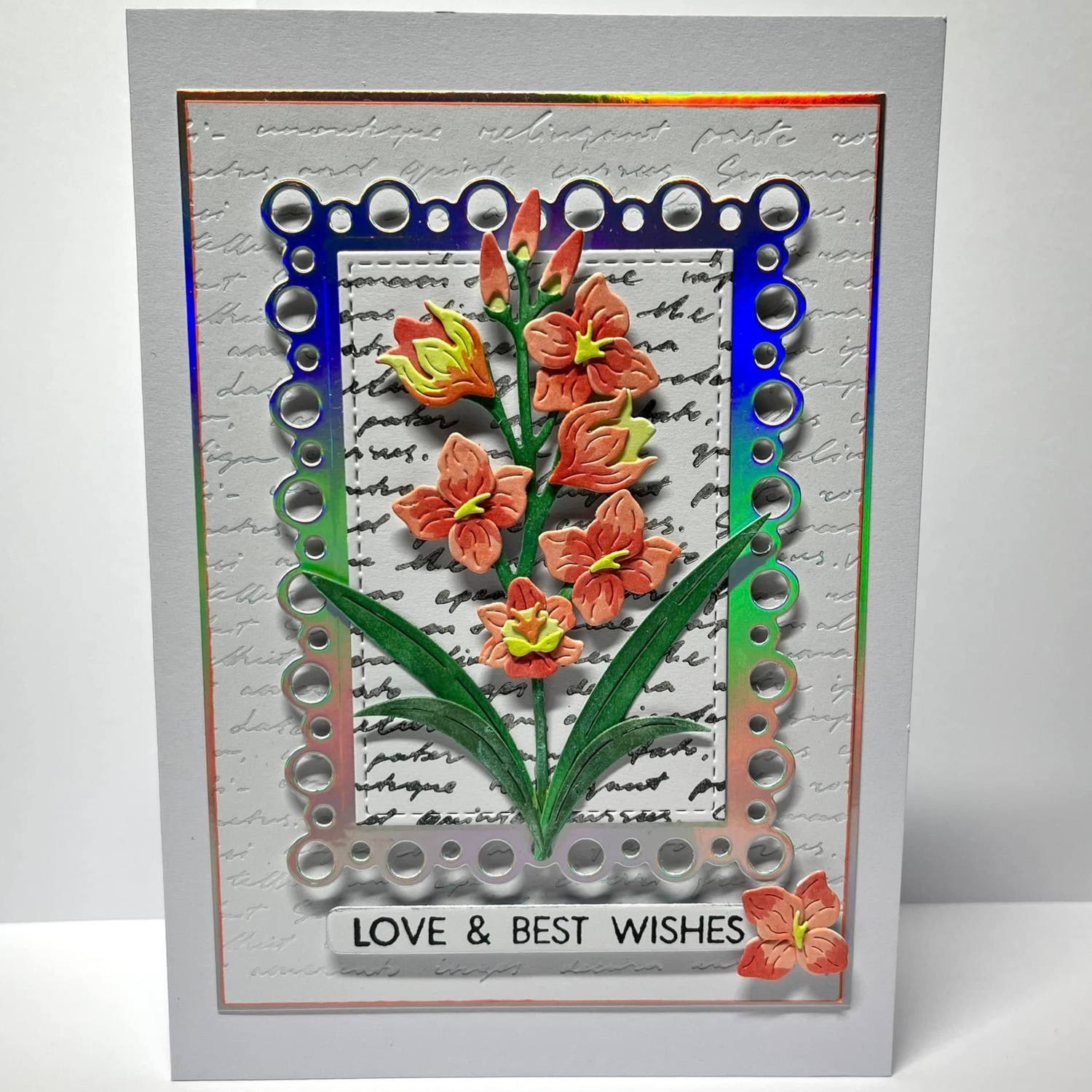 Spellbinders Script Text BetterPress Plate from the Wildflowers Collection by Lisa Horton