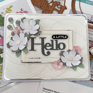 Spellbinders x Lisa Horton Crafts Spotlight Frames and Florals - A Little Hello Stamp & Die Set