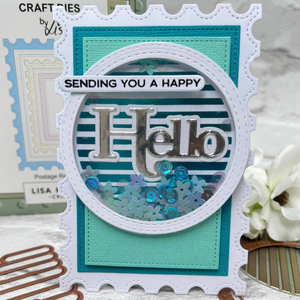 Spellbinders x Lisa Horton Crafts Spotlight Frames and Florals - A Little Hello Stamp & Die Set