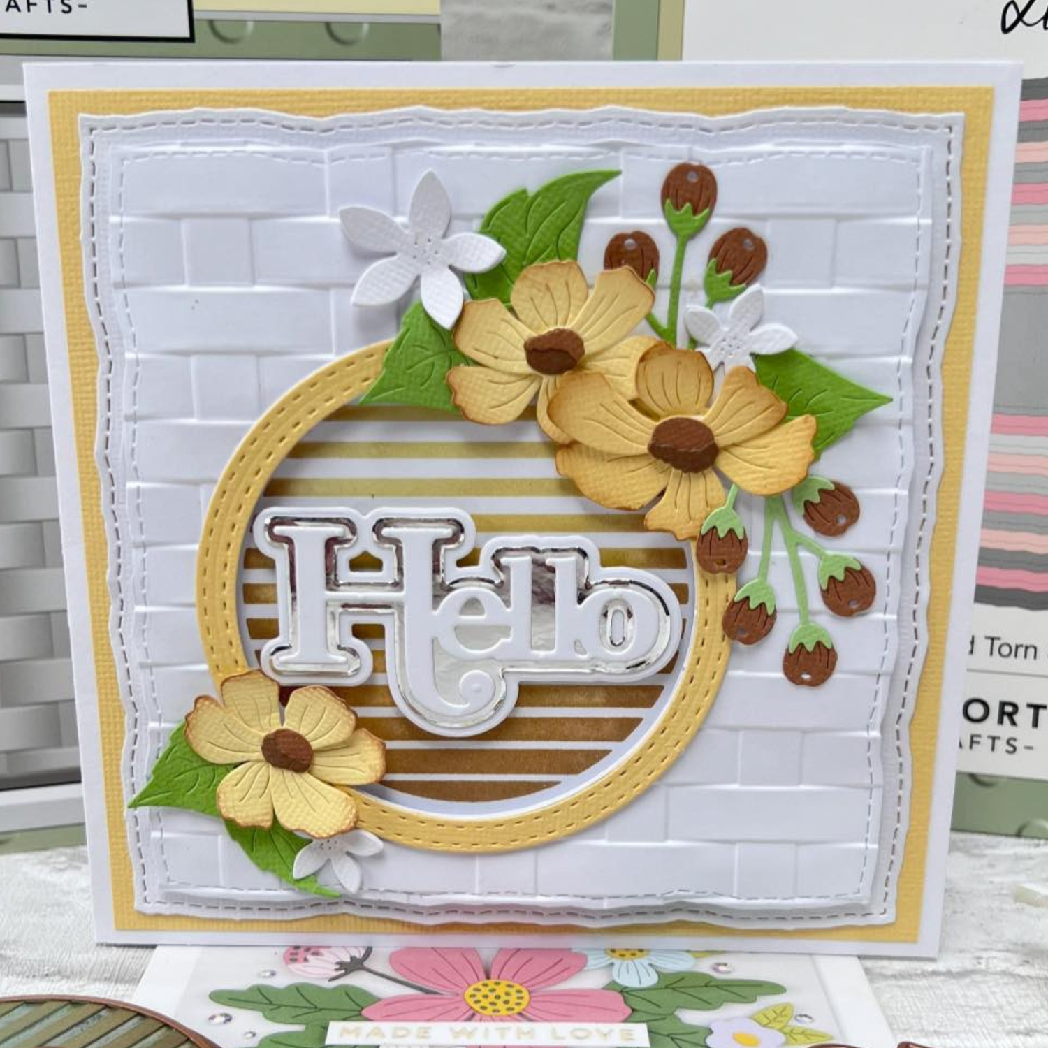 Spellbinders x Lisa Horton Crafts Spotlight Frames and Florals - A Little Hello Stamp & Die Set