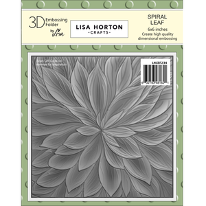 Lisa Horton Crafts Spiral Leaf 6" x 6" 3D Embossing Folder