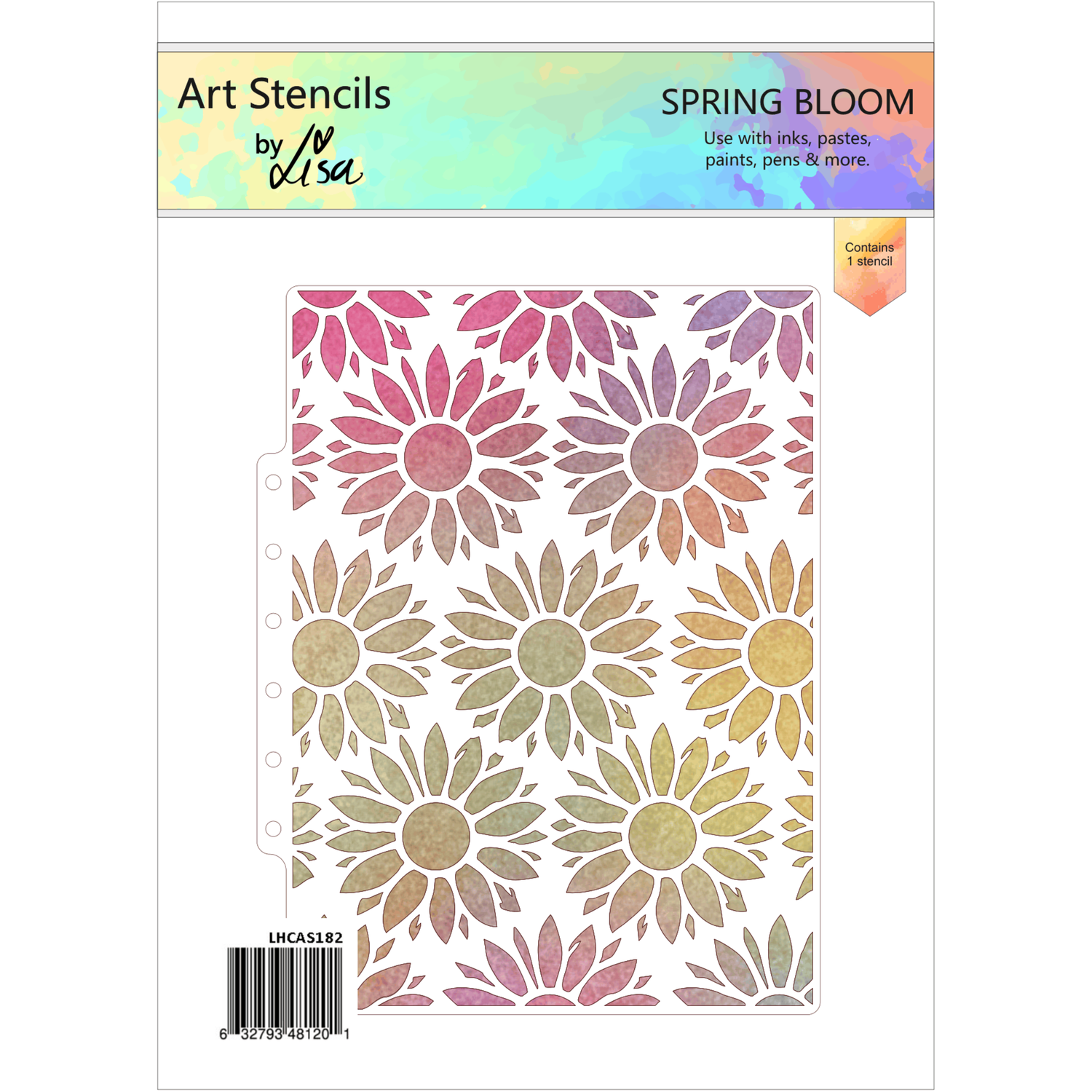 Lisa Horton Crafts Spring Bloom A5 Stencil