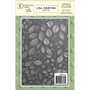 Lisa Horton Crafts Spring Foliage 5" x 7" 3D Embossing Folder