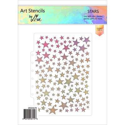 Lisa Horton Crafts Stars A5 Stencil