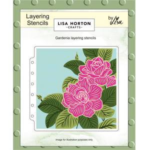 Lisa Horton Crafts Gardenia 6" x 6" Layering Stencils