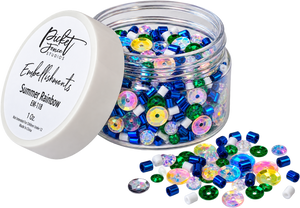 Picket Fence Studios 1 oz Embellishment Jar - Summer Rainbow