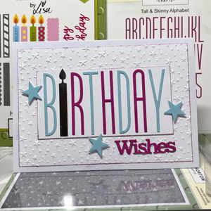 Lisa Horton Crafts Tall & Skinny Alphabet and Numbers Dies