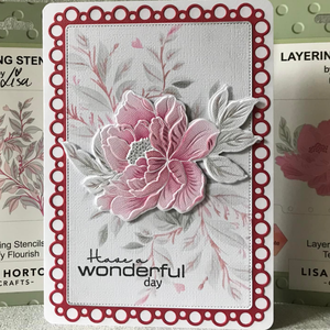 Lisa Horton Crafts Tea Rose A6 Layering Stencils