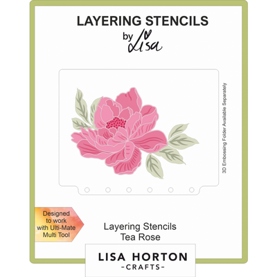 Lisa Horton Crafts Tea Rose A6 Layering Stencils