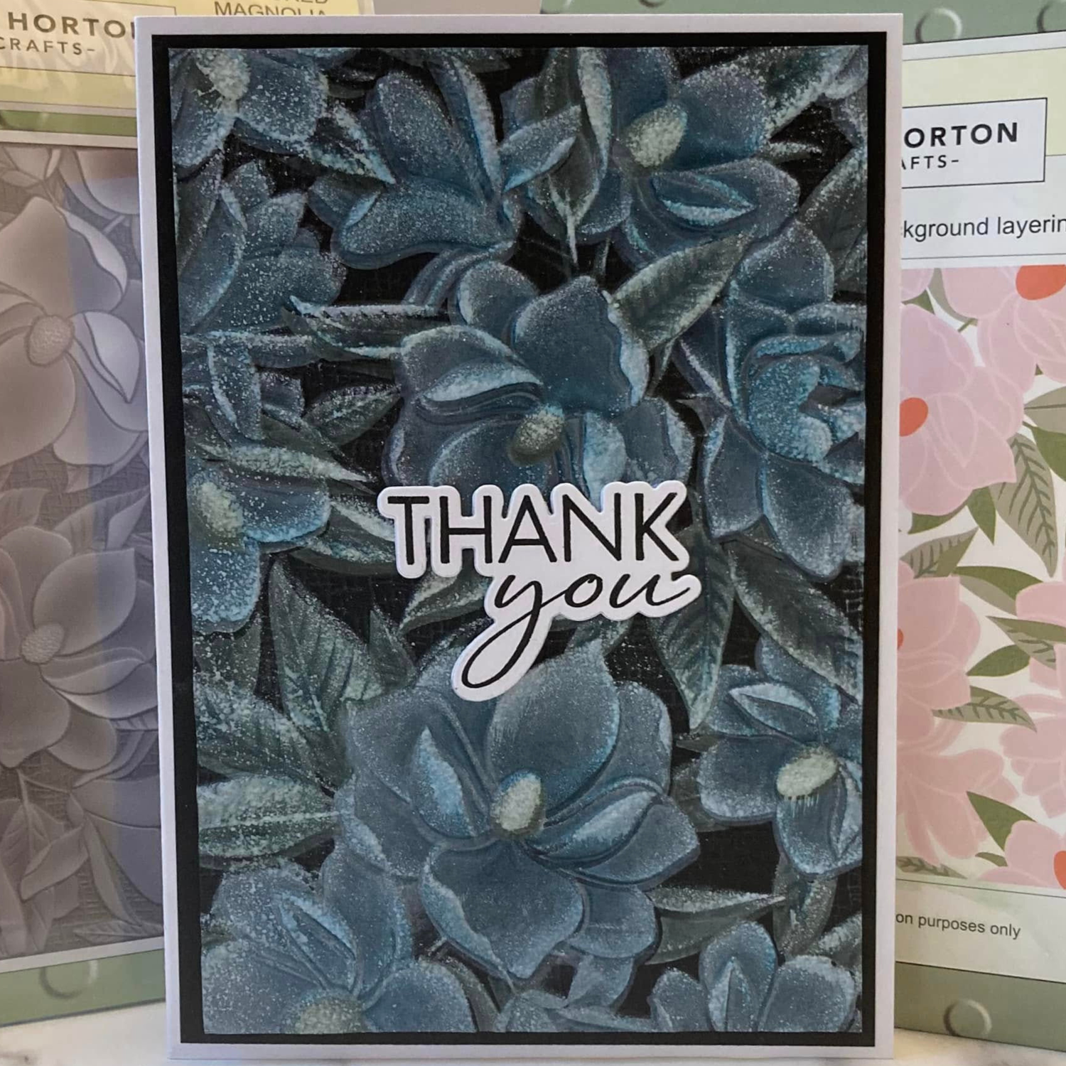 Lisa Horton Crafts Textured Magnolia Background 5" x 7" Embossing Folder and Layering Stencils