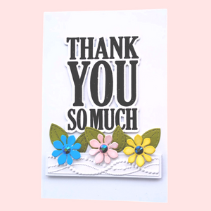 Panel Pairs Stamps and Dies - Birthday Thanks