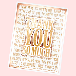 Panel Pairs Stamps and Dies - Birthday Thanks
