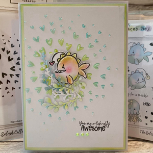 Tracey Hey Heart Burst 6" x 6" Stencil