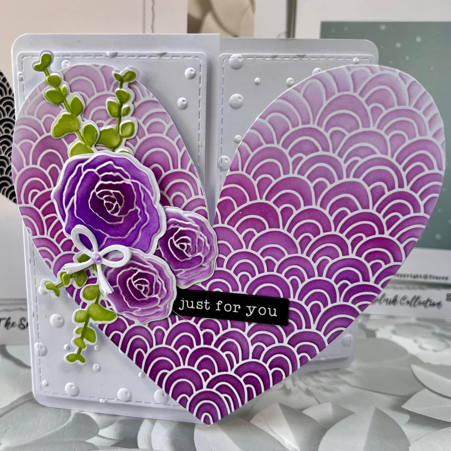 Tracey Hey Scaled Heart 6x6 Stencil