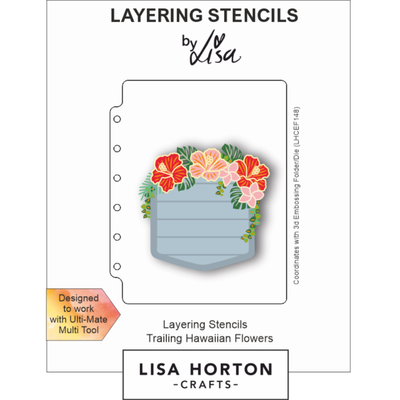 Lisa Horton Crafts Trailing Hawaiian Flowers A6 Layering Stencils