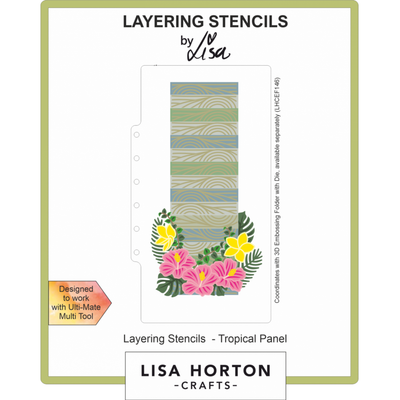 Lisa Horton Crafts Tropical Panel DL Layering Stencils