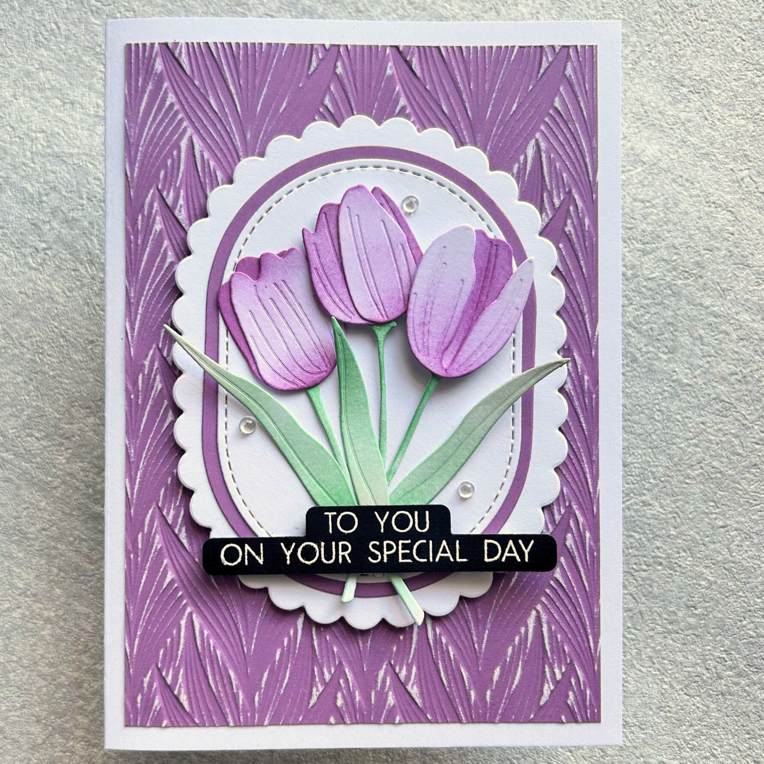 Lisa Horton Crafts Tulip Bouquet Layered Florals Die Set