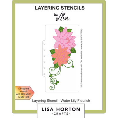 Lisa Horton Crafts Water Lily Flourish DL Layering Stencils