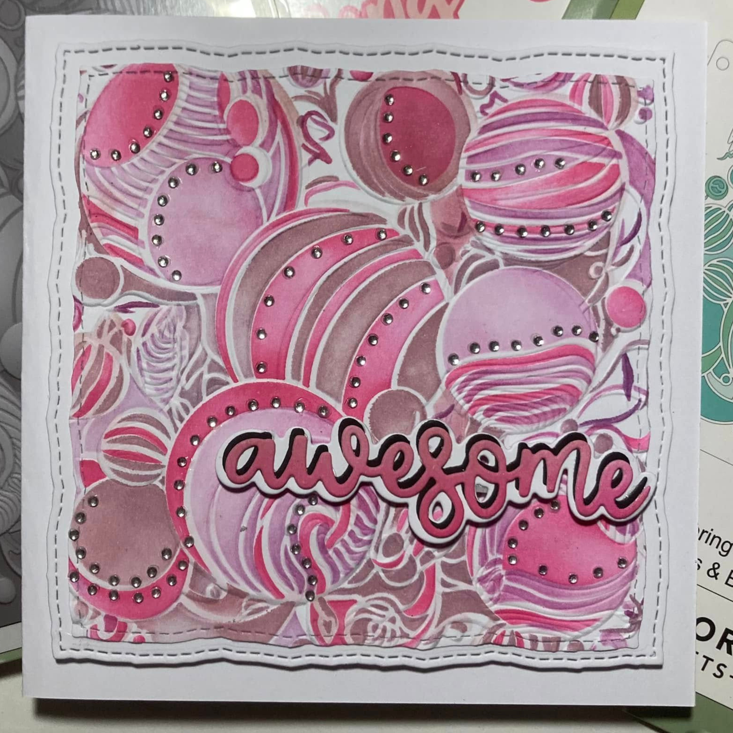 Lisa Horton Crafts Waves and Bubbles 6" x 6" Layering Stencils
