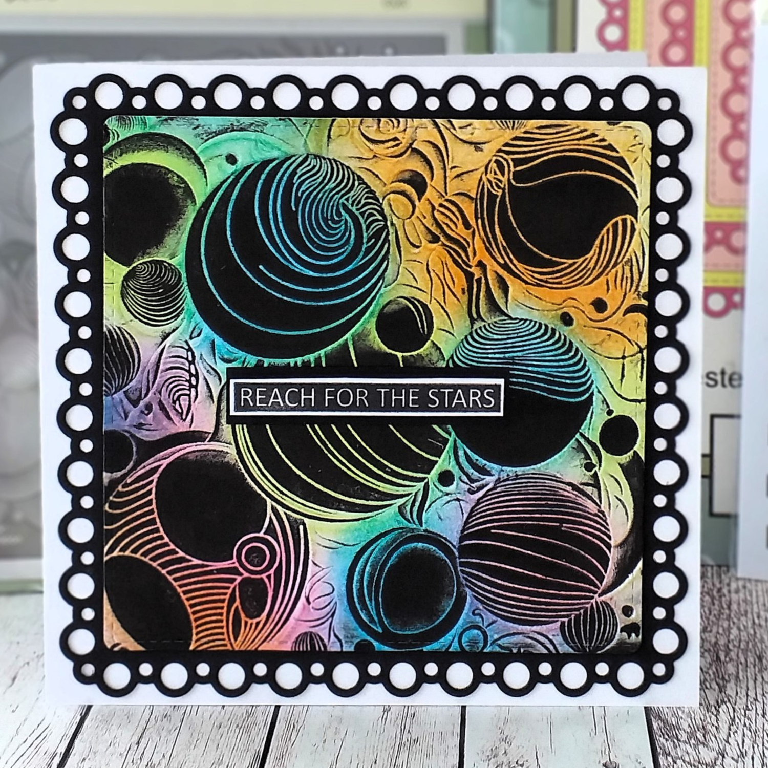 Lisa Horton Crafts Waves and Bubbles 6" x 6" Layering Stencils