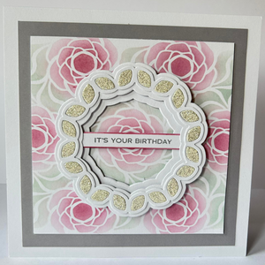 Lisa Horton Crafts A5 Wavy Blooms Stencil
