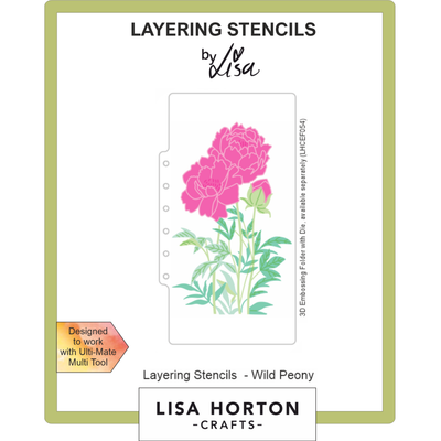 Lisa Horton Crafts Wild Peony DL Layering Stencils