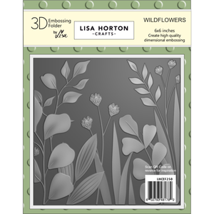 Lisa Horton Crafts Wildflowers 6" x 6" 3D Embossing Folder