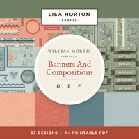 Banners & Compositions William Morris Inspired – 87 Designs