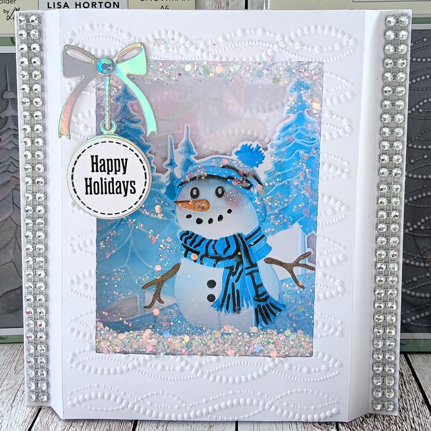 Lisa Horton Crafts Winter Snowman A6 Layering Stencils with Die