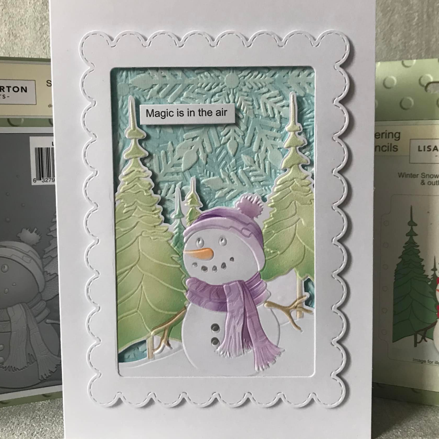 Lisa Horton Crafts Winter Snowman A6 Layering Stencils with Die